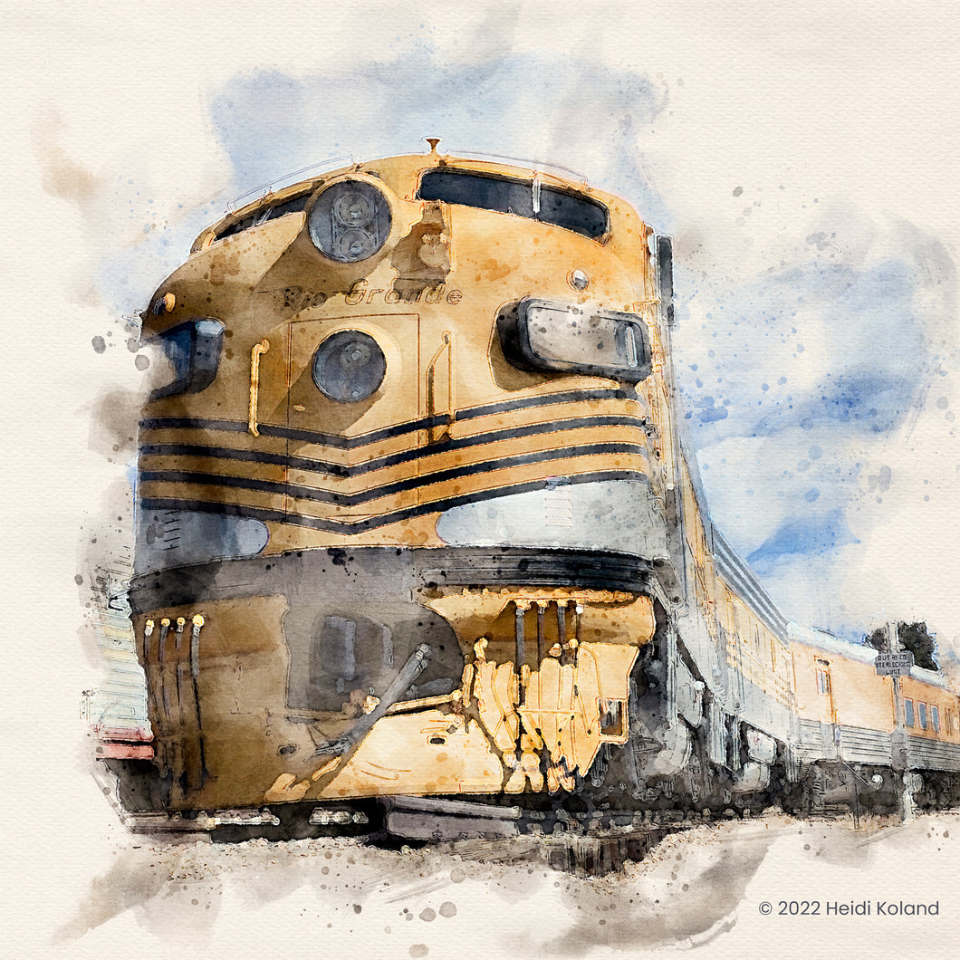 If I Could Ride a Train series - 8x8 Metal Photo Tile